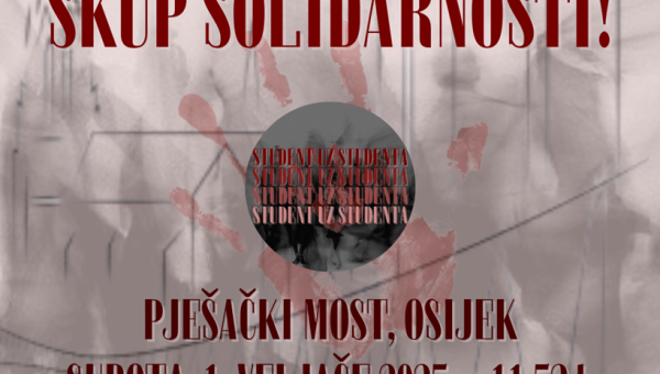 Osječki studenti pozivaju na Skup solidarnosti s prosvjednicima u Srbiji